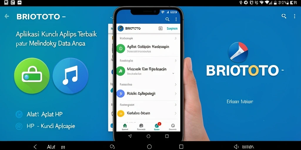 Screenshot utama BRIOTOTO menampilkan antarmuka sederhana Kunci Aplikasi.