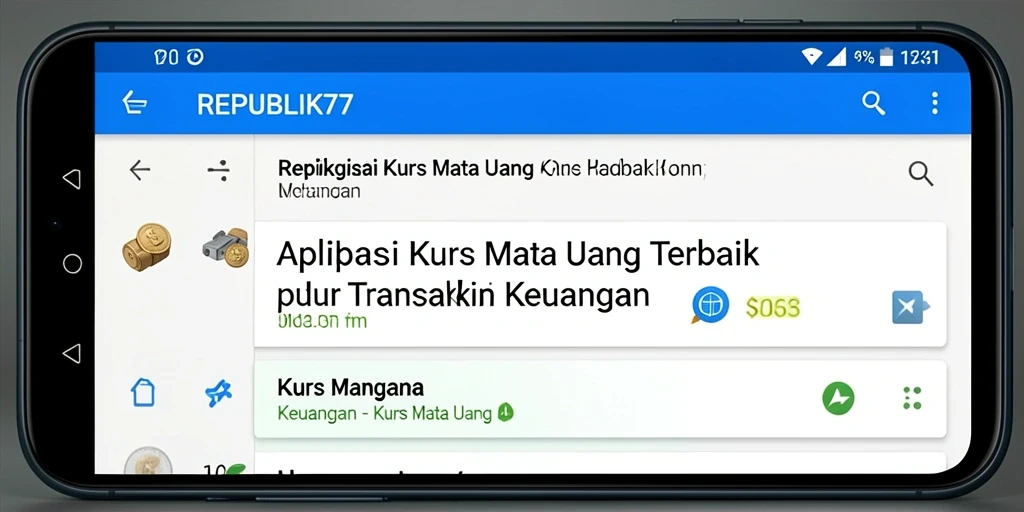 Tampilan antarmuka REPUBLIK77 yang user-friendly untuk cek kurs mata uang.